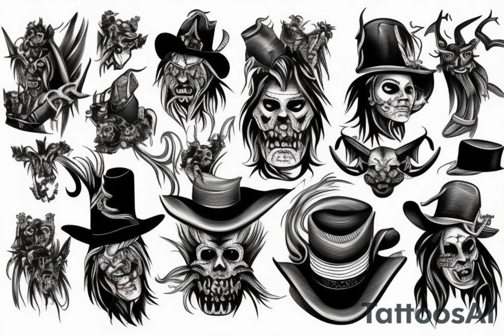wild west demon tattoo tattoo idea