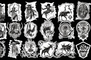 wild west demon tattoo tattoo idea