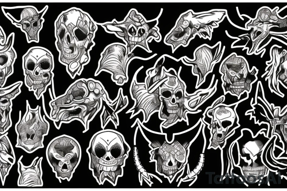 wild west demon tattoo tattoo idea