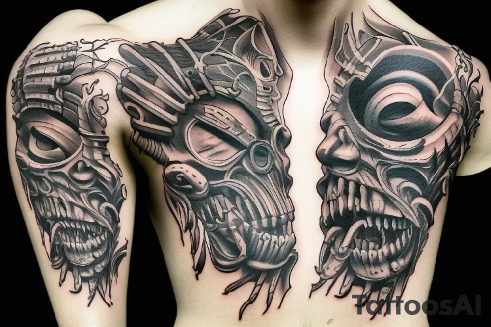 wild west demon tattoo tattoo idea