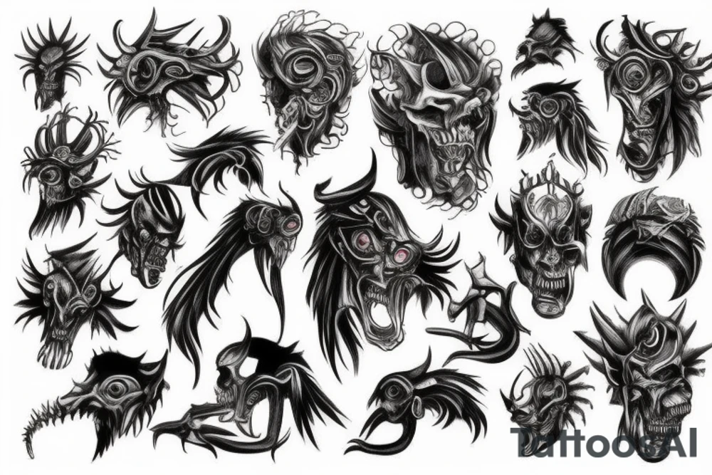 wild west demon tattoo tattoo idea