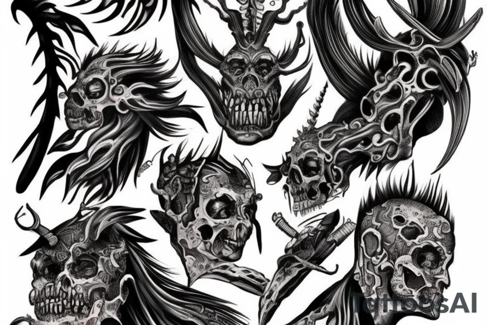 wild west demon tattoo tattoo idea