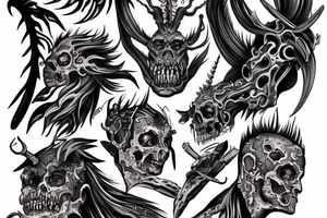 wild west demon tattoo tattoo idea
