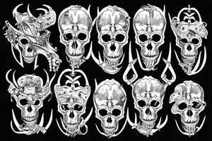 wild west devil skull tattoo idea