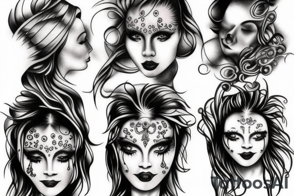 Flowing and melting metal tattoo idea