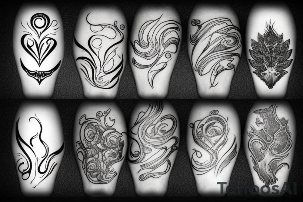 Flowing and melting metal tattoo idea