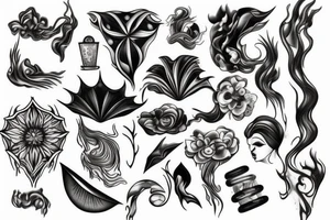Flowing and melting metal tattoo idea