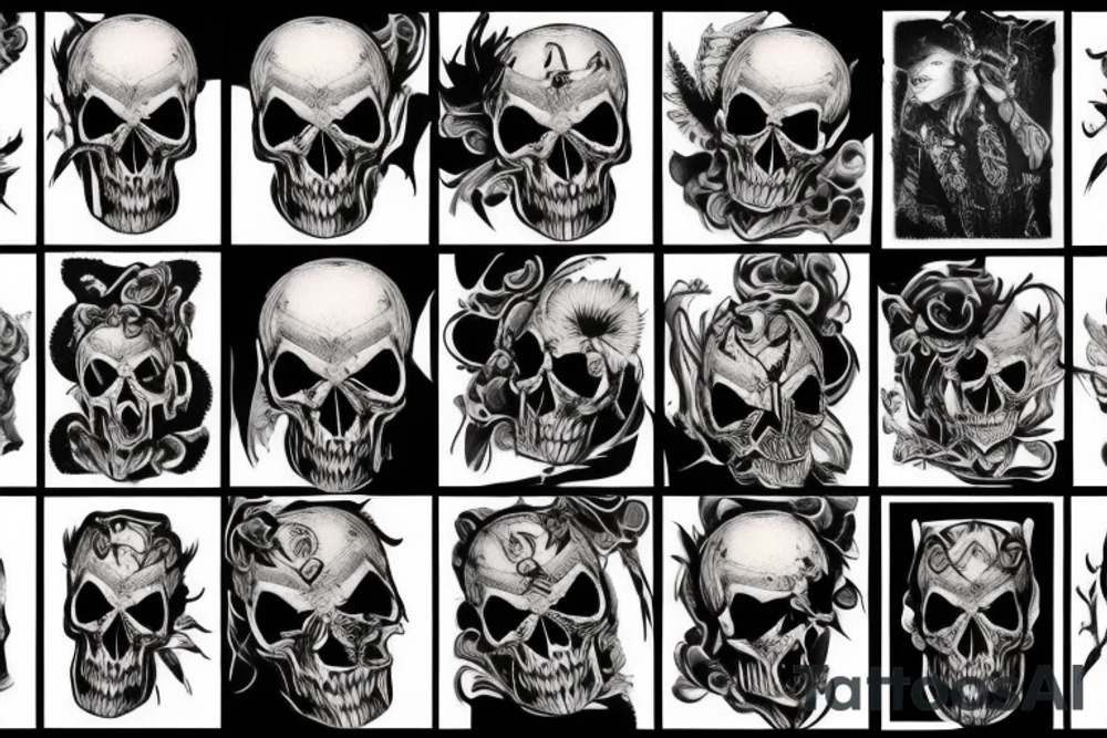 wild west devil skull tattoo idea
