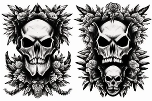 wild west devil skull tattoo idea