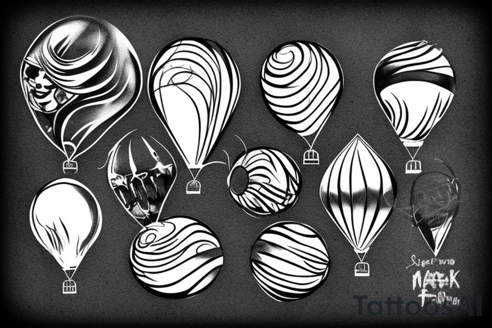 A Ballon skin is pressed against Metal with a Rough surface. tattoo idea