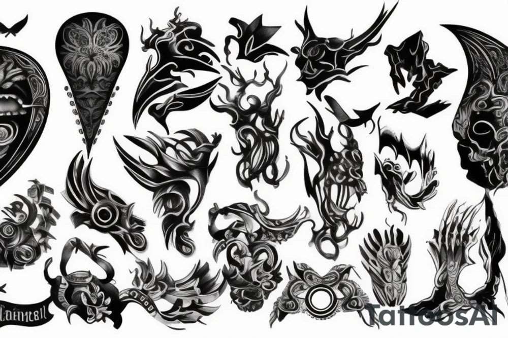 Metal which is molded into a form tattoo idea