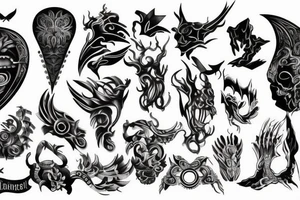 Metal which is molded into a form tattoo idea