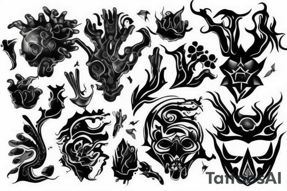 Metal which is molded into a form tattoo idea