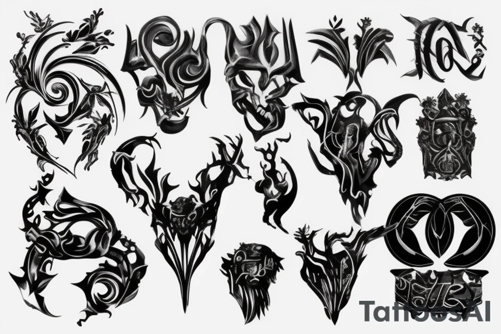 Metal which is molded into a form tattoo idea