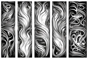 Flowing and melting metal tattoo idea