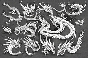 A gold dragon tattoo idea