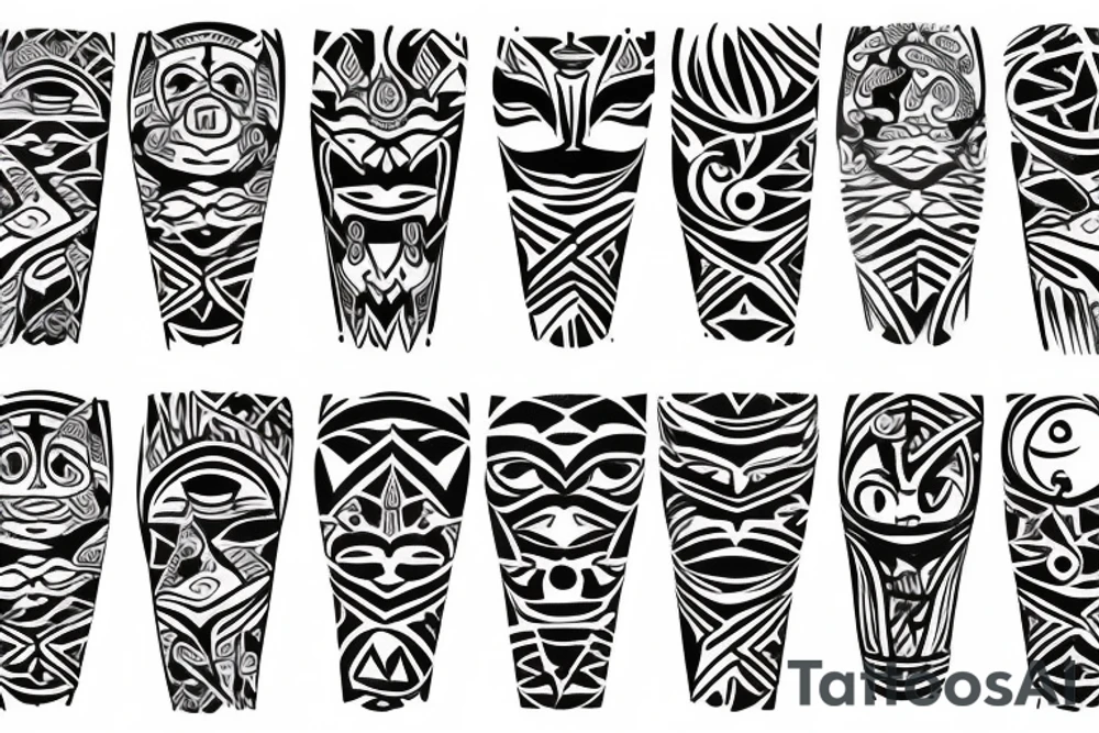 Coqui arm sleeve tattoo idea