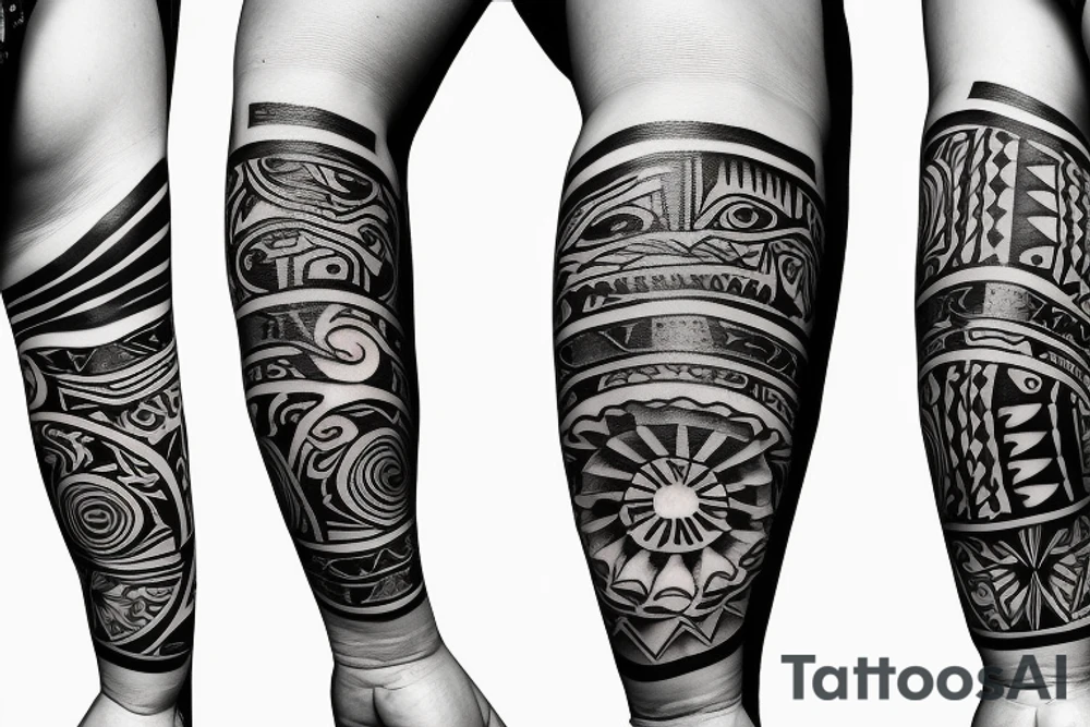 Puerto Rico arm sleeve tattoo idea