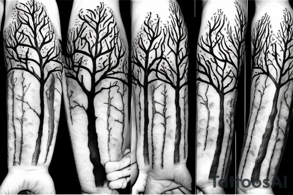 A tree with roots tattoo idea