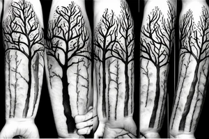 A tree with roots tattoo idea