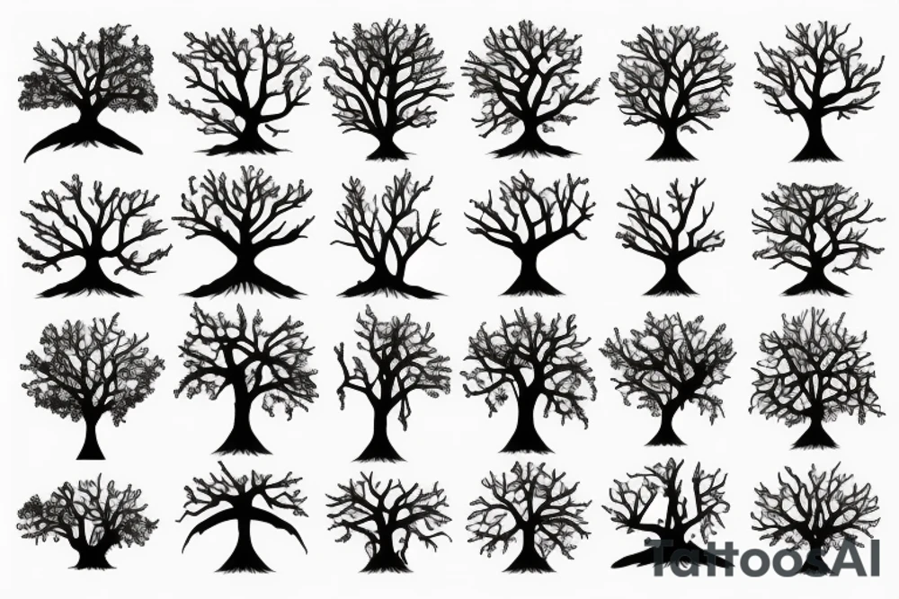 A tree with roots tattoo idea