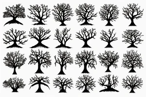A tree with roots tattoo idea