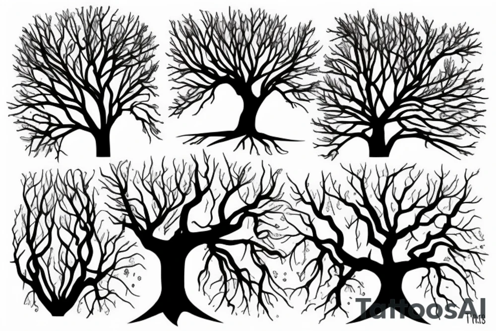 A tree with roots tattoo idea