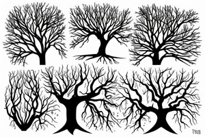 A tree with roots tattoo idea