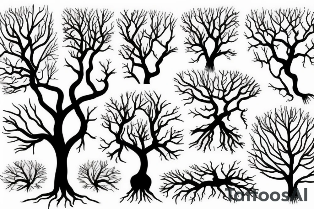 A tree with roots tattoo idea