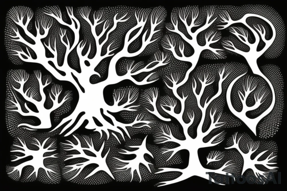 A tree with roots tattoo idea