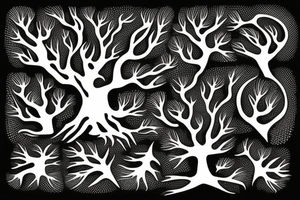A tree with roots tattoo idea