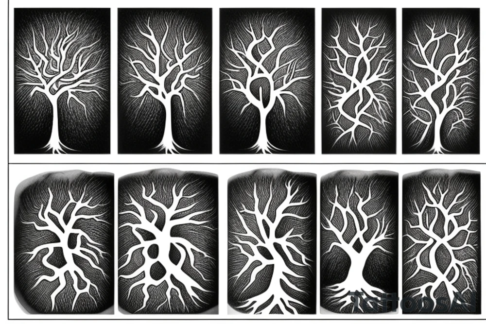 A tree with roots tattoo idea