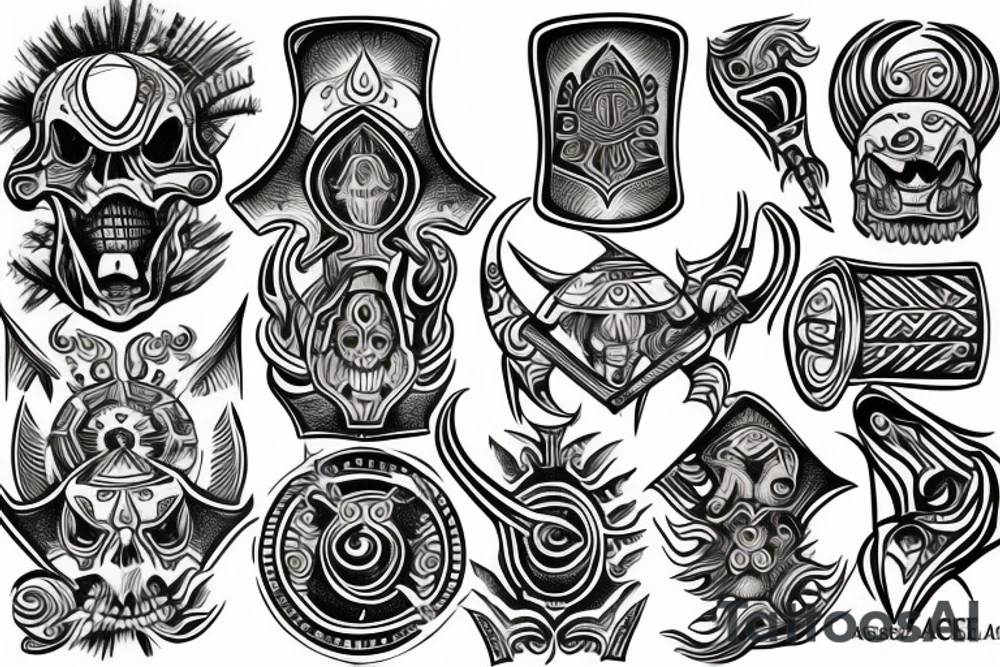 tribal ace of spades tattoo idea