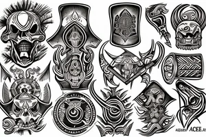 tribal ace of spades tattoo idea