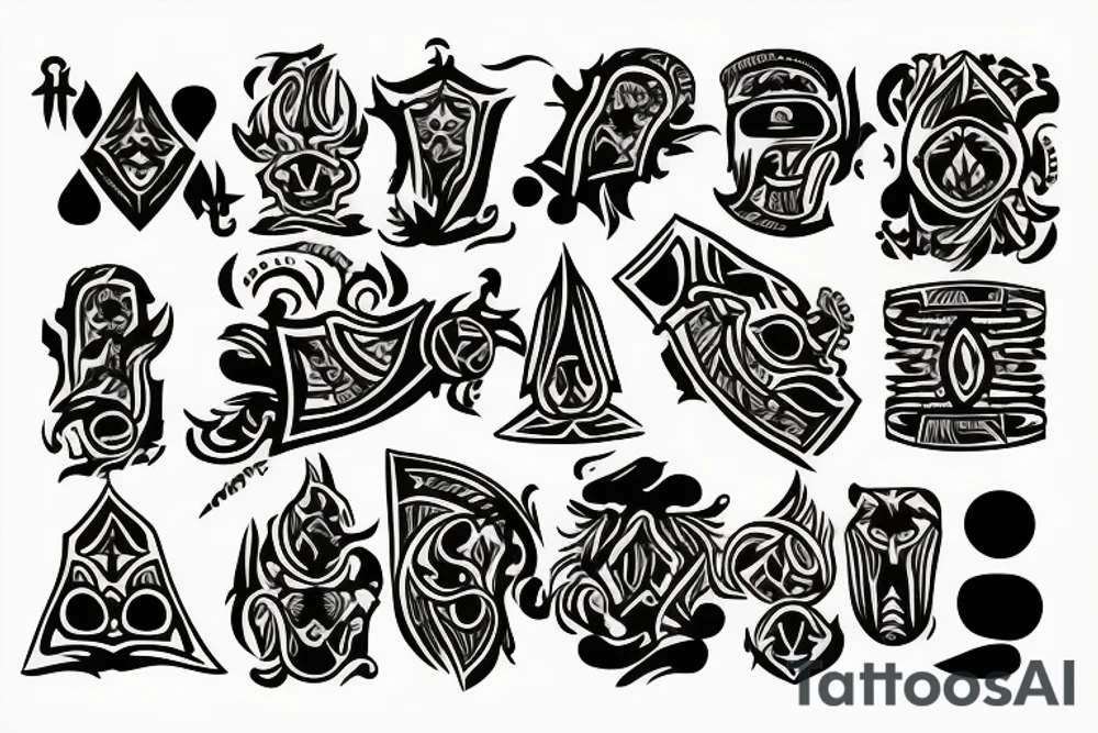 tribal ace of spades tattoo idea