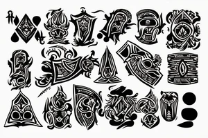 tribal ace of spades tattoo idea
