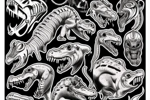 wild west aligator devil tattoo idea