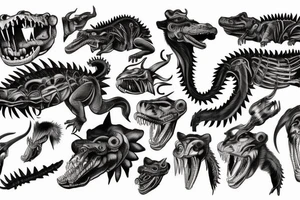 wild west aligator devil tattoo idea