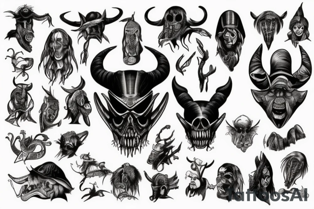 WILD WEST DEVIL tattoo idea