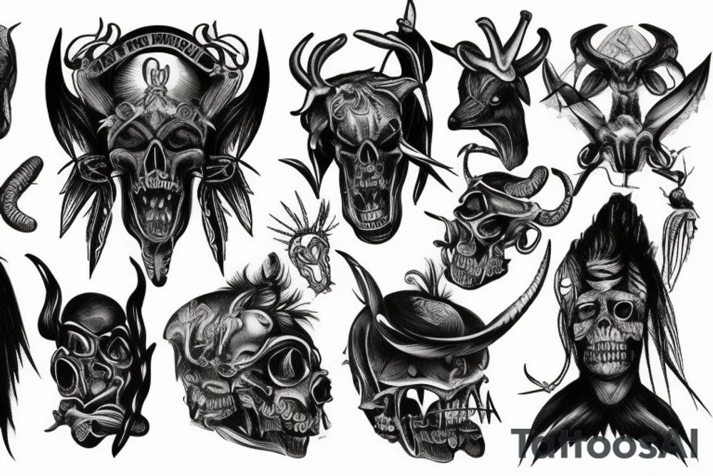 WILD WEST DEVIL tattoo idea