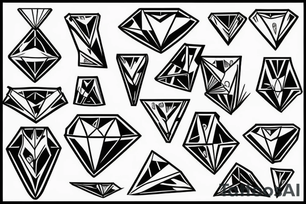 diamond for men tattoo idea