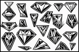 diamond for men tattoo idea