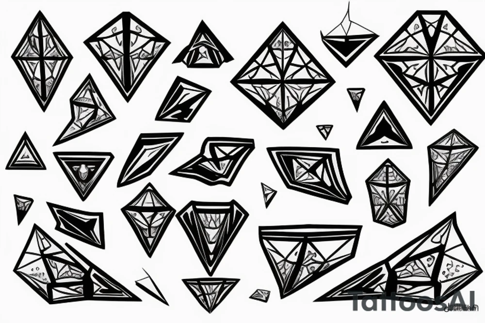 diamond for men tattoo idea
