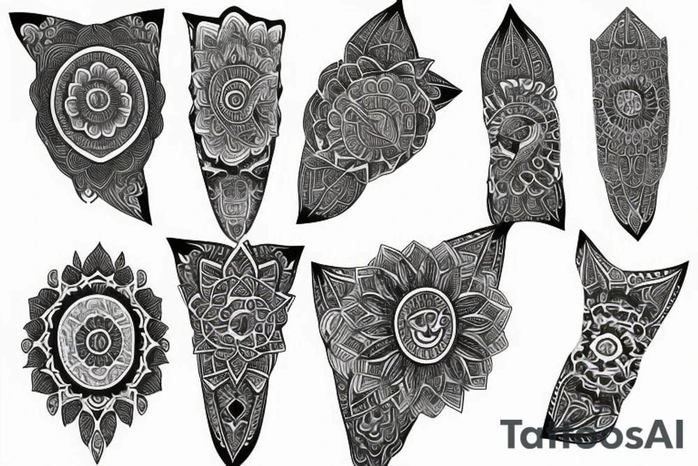 diamond minimalist with mandala wealth creation energy arm sleeve tattoo idea diamond minimalist with mandala wealth creation energy arm sleeve tattoo idea