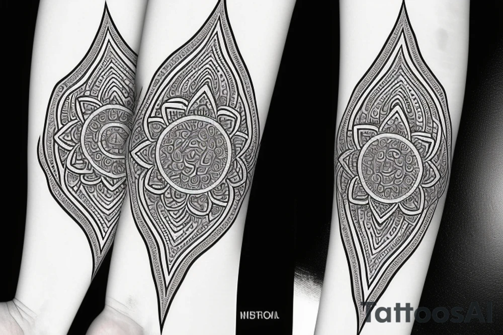 diamond minimalist with mandala wealth creation energy arm sleeve tattoo idea diamond minimalist with mandala wealth creation energy arm sleeve tattoo idea