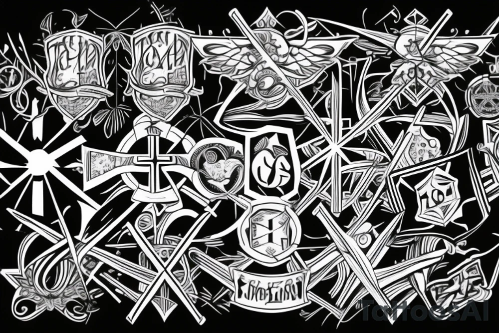 christian cross tattoo idea