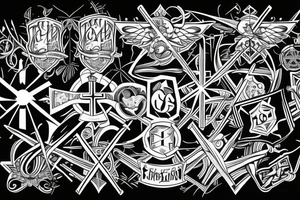 christian cross tattoo idea