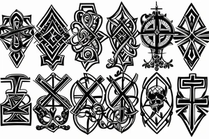 christian cross tattoo idea