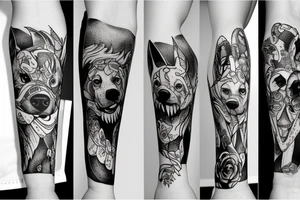 Woof arm sleeve tattoo idea