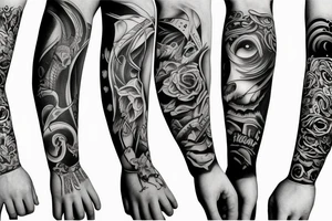 Woof arm sleeve tattoo idea